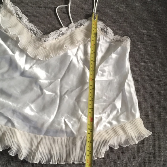 Vintage silky Cream Camisole Cacique L chiffon - Picture 7 of 9
